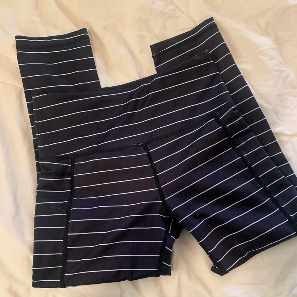 Black and white striped Light N Tights